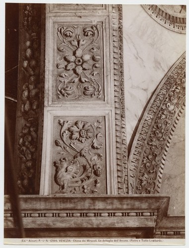 Pe. Ia. No. 12504. Venezia - Chiesa dei Miracoli. Un dettaglio dell' Arcone. (Pietro e Tullio Lombardo.)