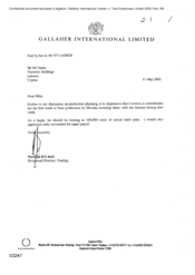 [Letter from Norman BS Jack to M Clarke regarding production planning]