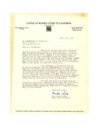 Letter from Martha Lord to Frederick C. Dockweiler, April 29, 1952