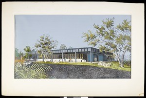 Bank of America building, Diamond Bar, California, ca.1969, artist's rendering