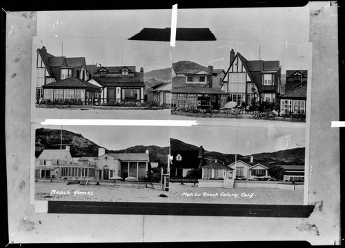 Beach homes, Malibu Beach Colony, Calif