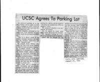 UCSC Agrees To Parking Lot