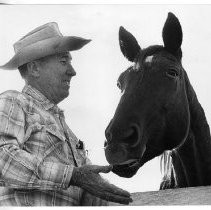 Arthur Lloyd Kiefer with his Tennessee walking horse; he is retiring as Director of Public Works for Sacramento County