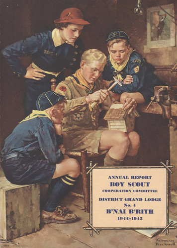 Booklet, Annual report of the Boy Scout Cooperation Committee, District Grand Lodge #4, 1944-1945