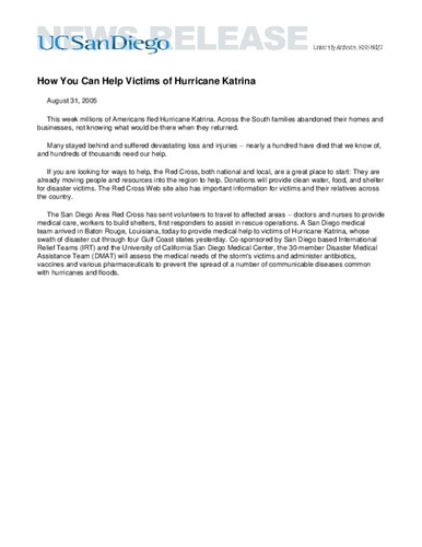 How You Can Help Victims of Hurricane Katrina