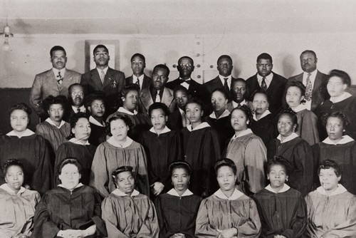 Combined choir of old St. Paul Baptist Church, Oxnard, and Olivet Baptist Church, Ventura : 1946