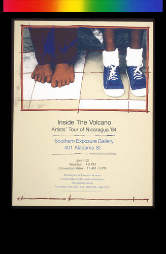 Inside The Volcano: Artists' Tour of Nicaragua '84, Announcement Poster for