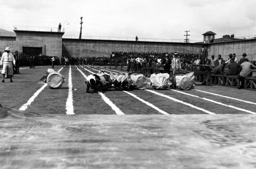 Obstacle race, San Quentin Little Olympics Field Meet, 1930 [photograph]
