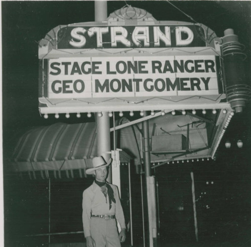 George Montgomery at the Strand Theatre, East Los Angeles, California