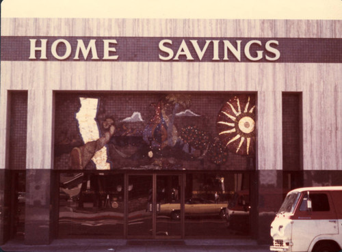 Mural by Millard Sheets at Home Savings, Scripps College