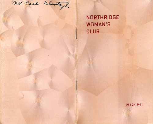 Northridge Woman's Club Yearbook, 1940-1941