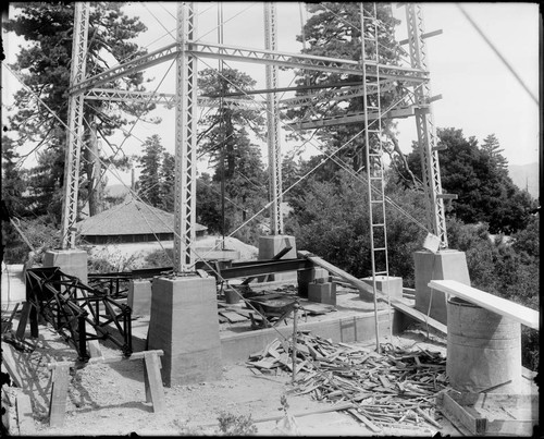 60-foot tower at Mount Wilson Observatory, under construction