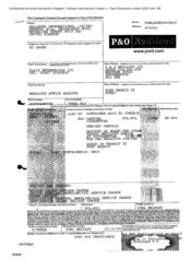 [Bill of Lading from Gallaher International Limited to P & O Nedlloyd Ltd on 800 cartons cigarettes]