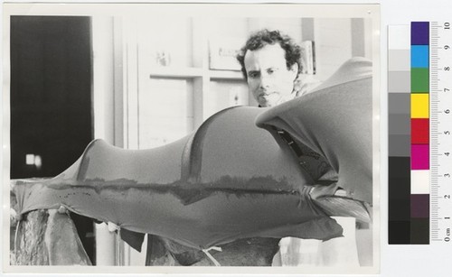Ken Levine w/DHF (2020 Vision) at Pier 40 studio, 1973 (Dollhouse of the Future folder)