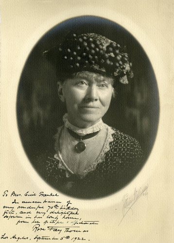 Autographed publicity portrait of Rose Emily Fay Thomas