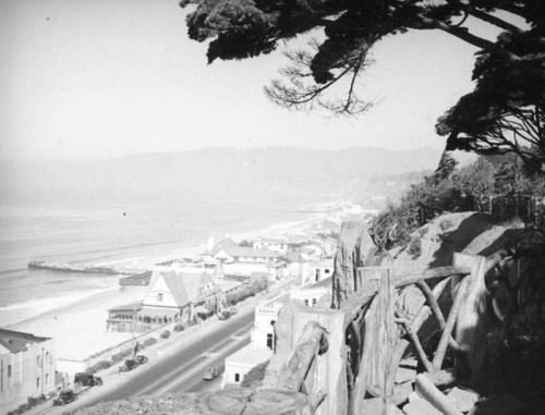 Beach view from Palisades Park
