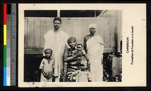 Indigenous evangelist and his family, Cameroon, ca.1920-1940