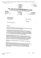 [Letter from P Tlais to Mark Rolfe regarding issues critical to the business]