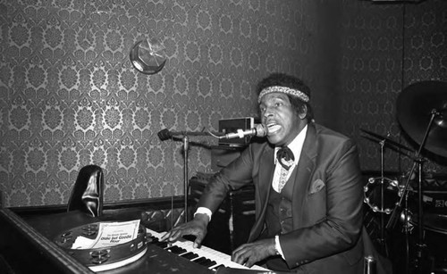 Musician at Keyboard, Los Angeles, 1983