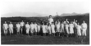 Korean Sunday School at Lihue, with Mr. S. H. Ahn