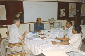 JELC Consultation, Gurukul, October 1993. From left to right: Mission Secretary, Rev. B. Eichho