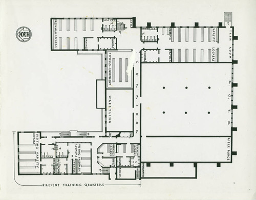 Training quarters floor plan, Pomona College