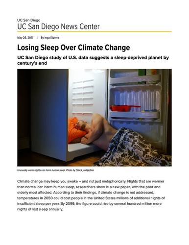 Losing Sleep Over Climate Change