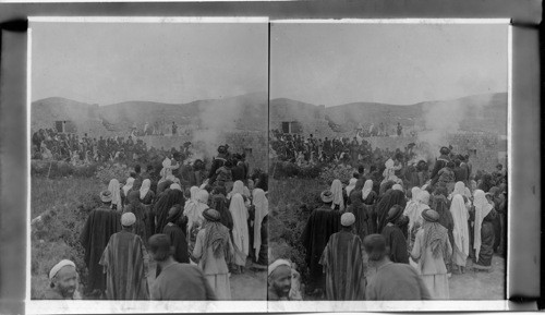 A Wedding Procession of Samaria, The villagers noisy welcome to the Bridegroom