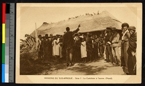 Catechist addressing crowd, South Africa, ca.1920-1940