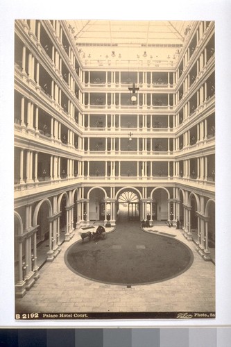 Palace Hotel Court. Taber Photo. "San Francisco." B 2192