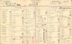 WPA household census for 1667 1/2 FEDERAL AVE, Los Angeles