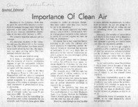 Importance of Clean Air