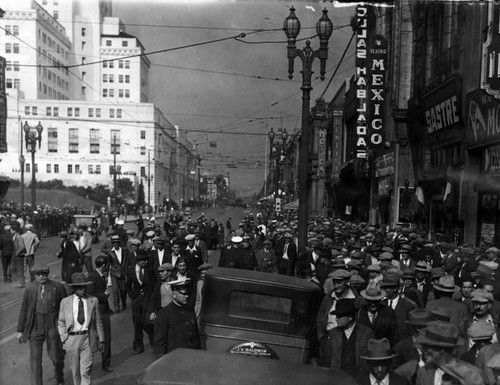 Communist demonstration on Main Street