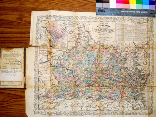 A new map of the State of Virginia : exhibiting its internal improvements roads distances &c. / by J.H. Young