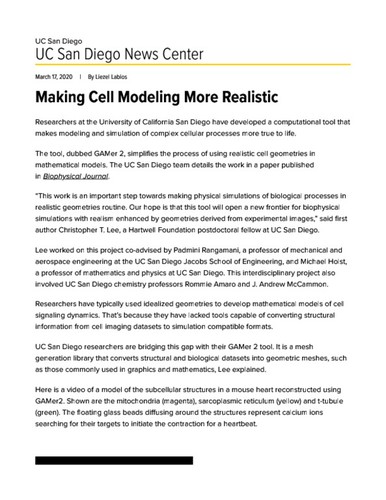 Making Cell Modeling More Realistic