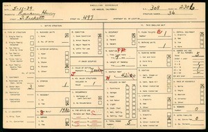 WPA household census for 497 SO FICKETT, Los Angeles