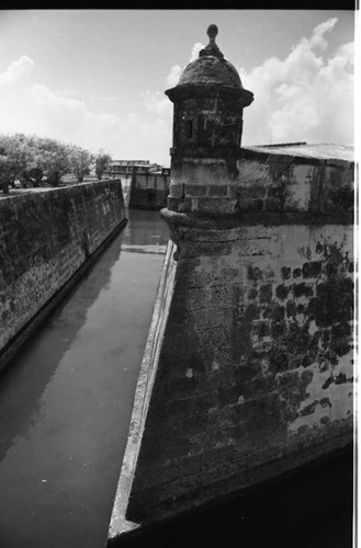 Moat around castle, Cartagena, 1975