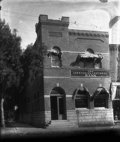 Upland Photograph Business; Exterior of Commercial National Bank / Edna Swan