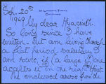 Lady Margaret Sackville letter to Dallas Kenmare, 1949 September 20
