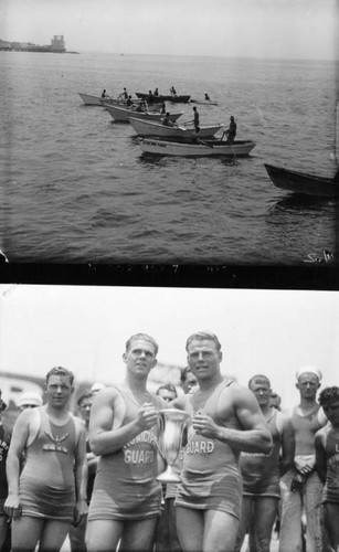 Venice lifeguards with trophy