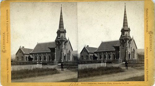 Eadweard Muybridge stereoscopic photograph of Mills College