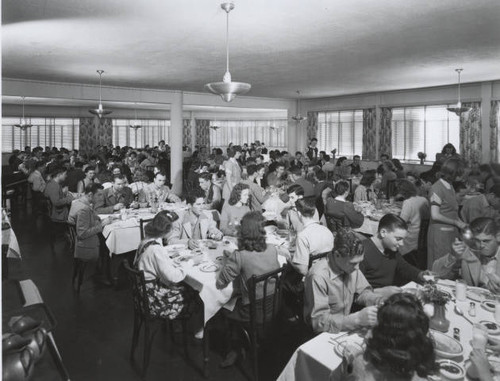 Dining Hall at George Pepperdine College, 1943