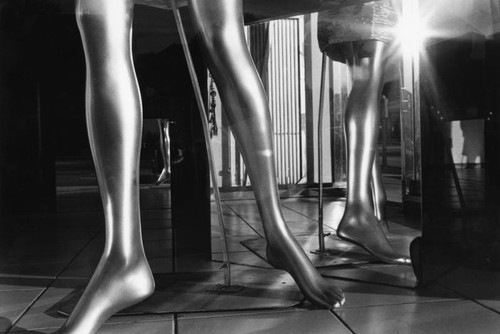 Silver mannequin legs, Santa Monica