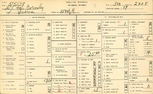 WPA household census for 3548 1/2 SABINA, Los Angeles