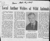 Local author writes of wild animals