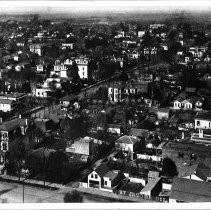 Black and white photograph southwest view from Capitol Dome looking down N Street, also showing 10th and 9th Streets