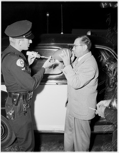 Felony hit-run accident arrest, 1951