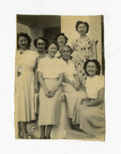 Kiku Saito with her daughters and granddaughter