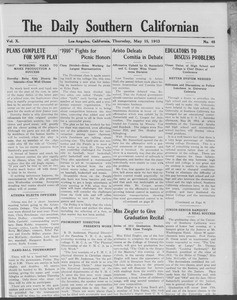 The Daily Southern Californian, Vol. 10, No. 48, May 15, 1913