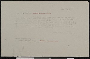 Hamlin Garland, letter, 1913-05-22, to Ellis Parker Butler